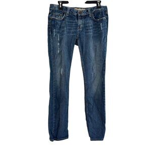 BKE Madison Skinny Women’s Distressed Denim Jeans Size 29x31.5 Medium Wash Stret